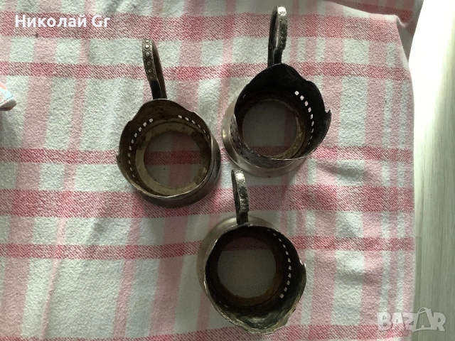 Подставка за чаши производство СССР мелихиор отличен състояние Пространство”цена за брой, снимка 8 - Антикварни и старинни предмети - 53456054