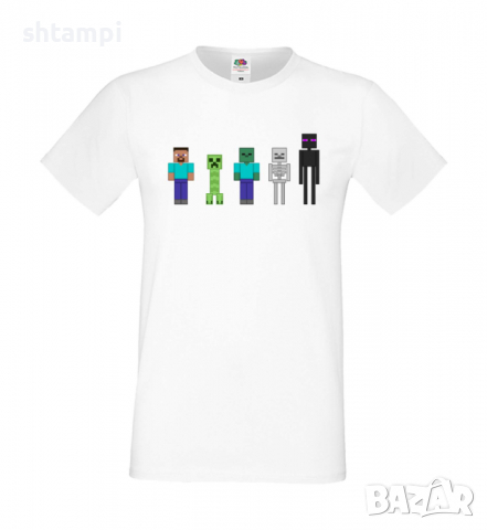 Мъжка тениска майнкрафт Minecraft 7,Minecraft,Игра,Забавление,подарък,Изненада,Рожден Ден., снимка 14 - Тениски - 36496334