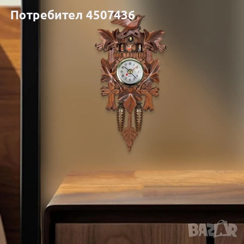 Дървен Тих кварцов часовник с махало,традиционен шале,ръчно изработен, снимка 3 - Стенни часовници - 52944027