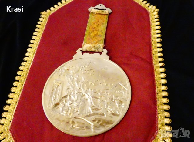 Есен релефно пано,плакет,медал,картина от калай на WMF. , снимка 8 - Антикварни и старинни предмети - 27711259