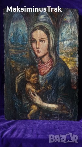 Мадона масло на дърво , снимка 10 - Други ценни предмети - 39520558