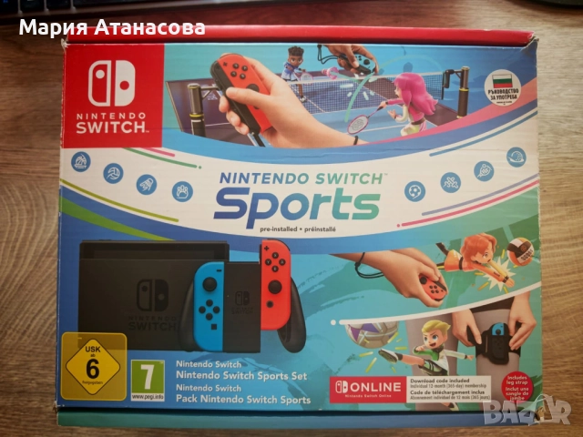 Nintendo Switch Sports Edition + 10 игри + аксесоари – ПЪЛЕН КОМПЛЕКТ, снимка 12 - Nintendo конзоли - 52488713
