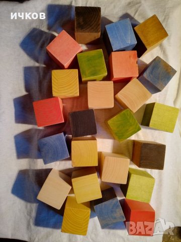 Дървени кубчета, за детска игра, снимка 1 - Образователни игри - 35326819