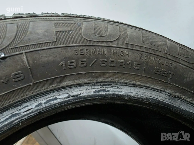 4бр зимни гуми 195/60/15 FULDA L04952 , снимка 6 - Гуми и джанти - 53504508