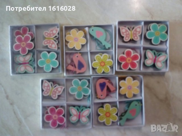 Нови дървенни Арт декорации Пеперуди,цветя,пиленца и др, снимка 2 - Декорация за дома - 37345343