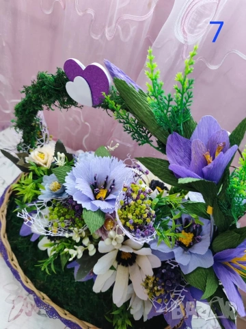 ПРОМО ! Декоративни кошници с вечни цветя / красота за всеки повод !, снимка 12 - Декорация за дома - 53426722