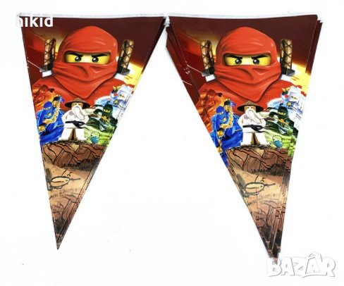 Лего Нинджаго Ninjago Парти Гирлянд Знаменца Флаг Банер флагчета, снимка 2 - Други - 28147161