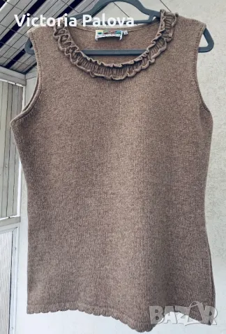 Скъпа блуза без ръкави BERWIN & WOLFF 100% вълна , снимка 18 - Корсети, бюстиета, топове - 49164992