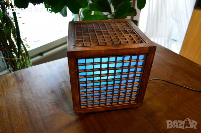 Ръчно изработена декоративна лампа от рециклирани материали, снимка 2 - Други - 38217062