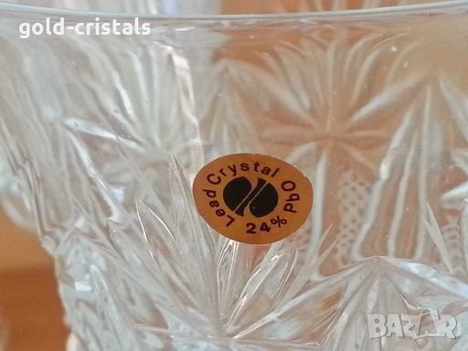  кристални чаши , снимка 4 - Антикварни и старинни предмети - 28757164