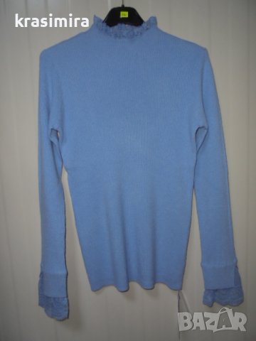 меки блузки с дантелка в осем цвята, снимка 13 - Блузи с дълъг ръкав и пуловери - 38727206