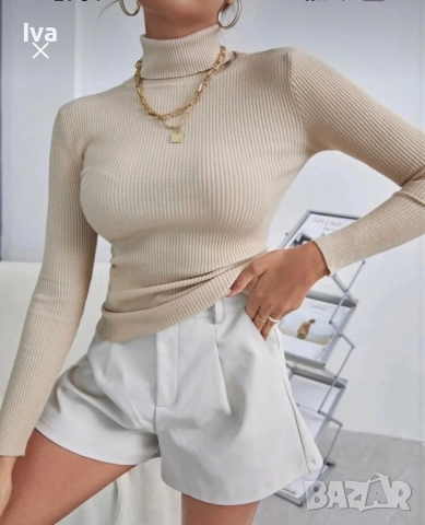 Поло от топъл еластичен плат  –  различни цветове и размери черен, бежов и бял