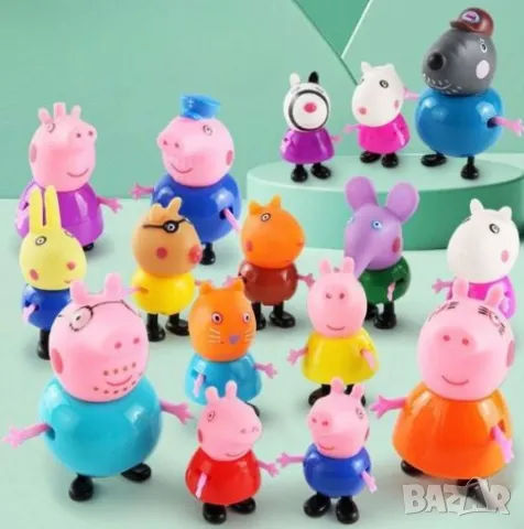 Комплект Фигурки за игра Пепа Пиг всички герои Peppa Pig фигурки, снимка 3 - Фигурки - 49207432