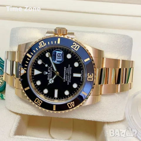 Rolex Submariner 40mm Yellow Gold Black Dial Ceramic Automatic Различни Варианти, снимка 3 - Мъжки - 48183672