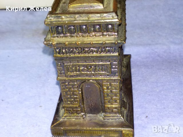 ТРИУМФАЛНАТА АРКА в ПАРИЖ Стар КРАСИВ МЕТАЛЕН КОЛЕКЦИОНЕРСКИ СУВЕНИР от ФРАНЦИЯ 42748, снимка 7 - Декорация за дома - 43875827