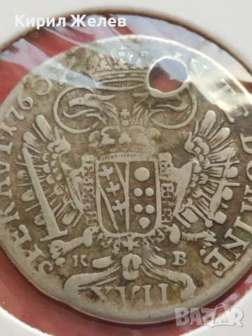Сребърна монета 17 кройцера 1760г. Франц първи Кремниц Свещена Римска Империя 12213, снимка 12 - Нумизматика и бонистика - 42987092