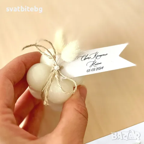 Бабъл Свещ Подарък за Гости Кръщене, Свето Кръщение, Рожден ден