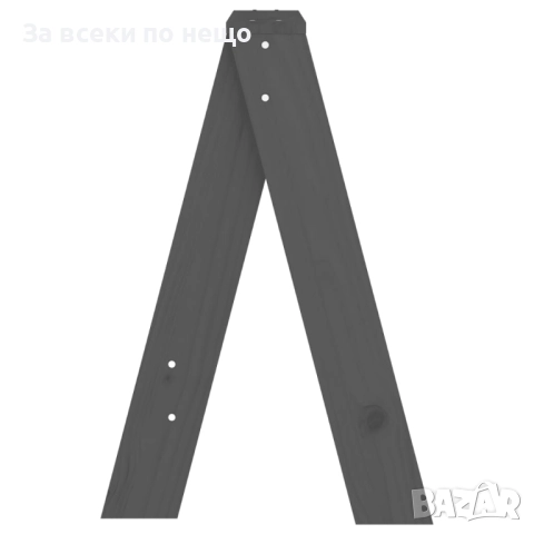 Табуретки, 2 бр, сиви, 40x40x60 см, борово дърво масив Код P1164, снимка 2 - Други стоки за дома - 51705303