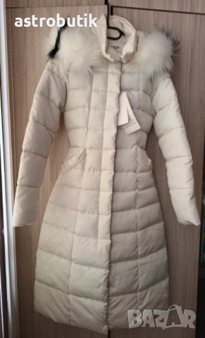 Дълго зимно яке/екрю/, снимка 4 - Якета - 38925409