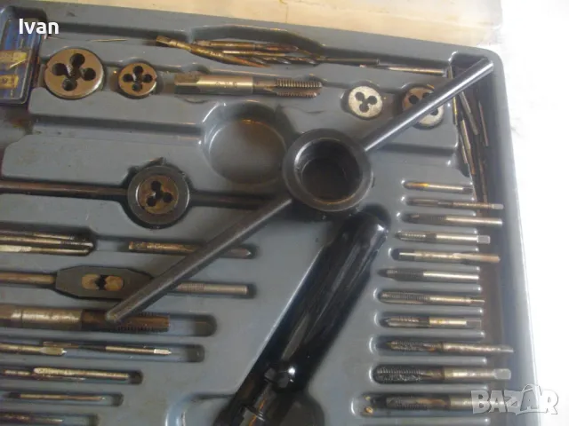 VEB НЕМСКИ ГДР СТАРО КАЧЕСТВО КОМПЛЕКТ 58 БРОЯ МЕТЧИЦИ ПЛАШКИ РЕЗБОНАРЕЗНИ ОТ СТАРИЯ МАТЕРИАЛ М3-М12, снимка 16 - Други инструменти - 49755923