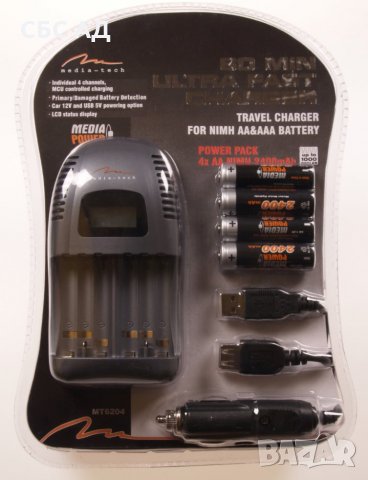 MT6204 ултра бързо зарядно за батерии, снимка 2 - Друга електроника - 28601145
