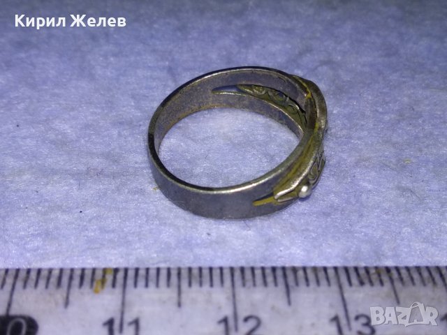 СТАРИНЕН СРЕБЪРЕН РЕТРО ОРНАМЕНТИКА ПРЪСТЕН ЛАКИРАНО СРЕБРО РЪЧНА ИЗРАБОТКА 12659, снимка 14 - Антикварни и старинни предмети - 43225159