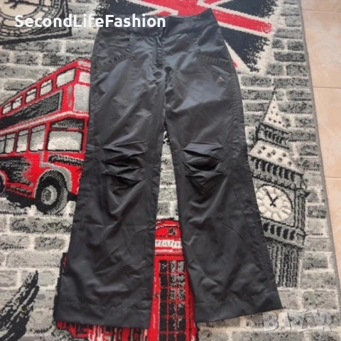 Дамски черни полиестерни панталони Adidas с цип, размер S Черен 