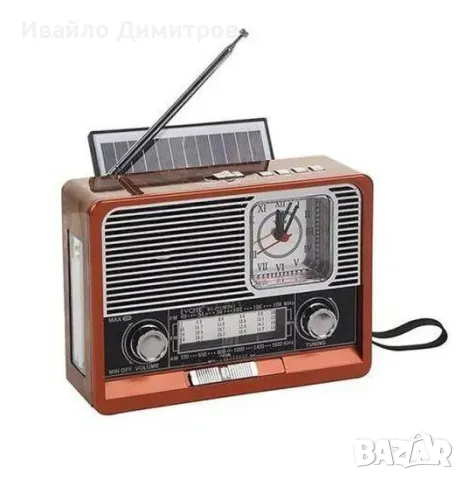 Ретро Радио Bluetooth соларен панел 2113, снимка 1