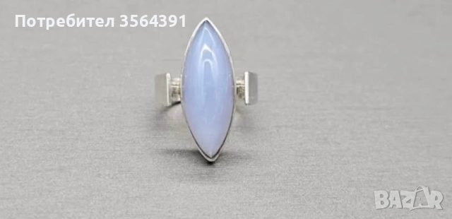 Сребърен пръстен с халцедон