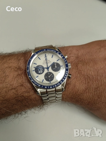 Omega Speedmaster Silver Snoopy 50th anniversary Edition chronograph, снимка 13 - Мъжки - 51613728