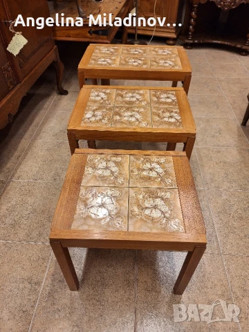 К - т три помощни масички с плочки 