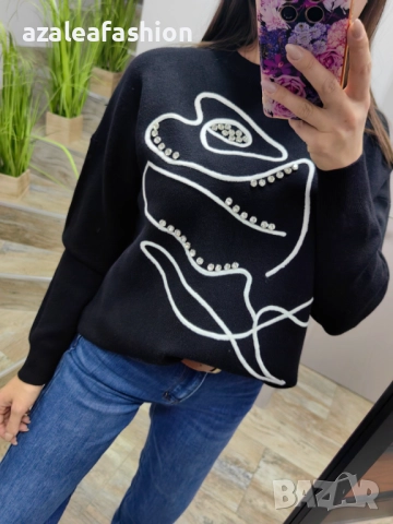 Дамски пуловер, снимка 4 - Блузи с дълъг ръкав и пуловери - 52801159