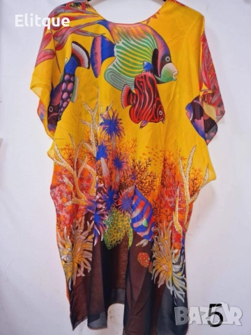 Дамска плажна туника с изкусителни принтове, снимка 9 - Туники - 52888927