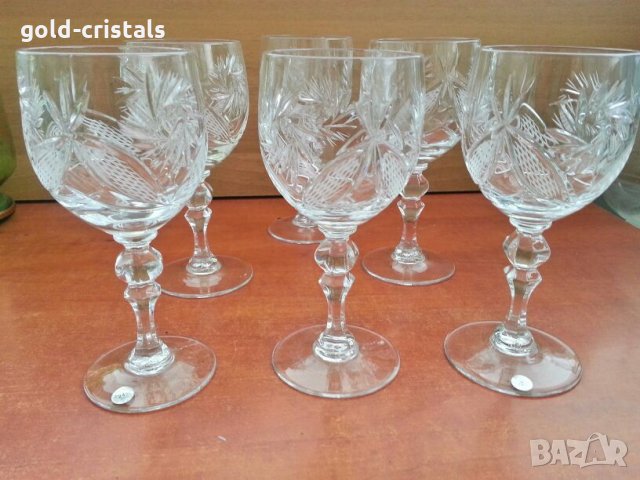  кристални чаши , снимка 7 - Антикварни и старинни предмети - 27472779