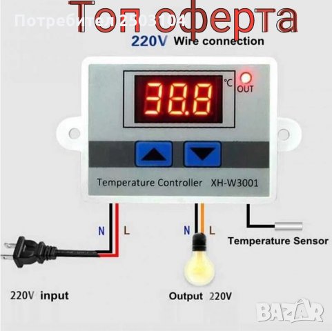 Терморегулатор на 220v.Евтини топлинни решения, снимка 1 - Бойлери - 27071021