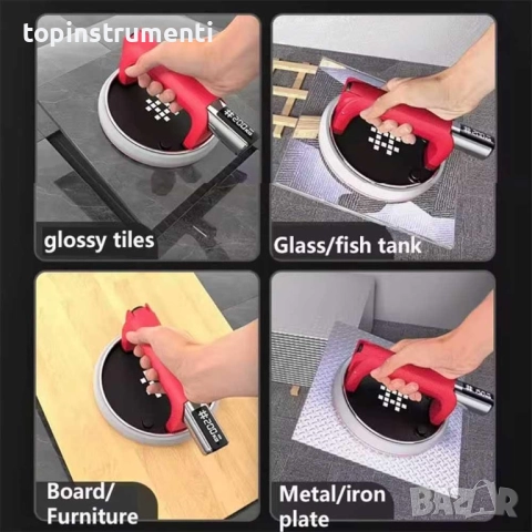 Вакуум вендуза, акумулаторна, SHIJING 6106, 2Ah, 178 мм, до 200 кг, с дисплей, в куфар, снимка 6 - Други инструменти - 52563584