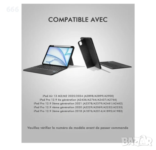 Калъф с клавиатура Doohoeek с LCD екран за iPad Air 13 2025(M3), снимка 7 - Друга електроника - 53598248