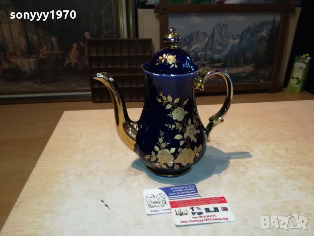 ECHT KOBALT-24 KARAT GOLD-BAVARIA PORZELLAN GERMANY 1411211043, снимка 7 - Антикварни и старинни предмети - 34798235