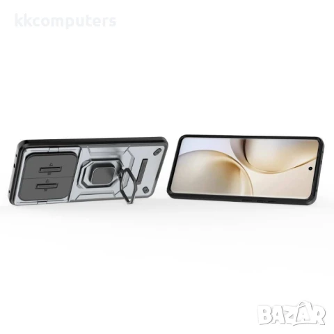 Realme 14 Pro 5G Удароустойчив Ring Holder PC + TPU/ Kickstand Калъф и Протектор, снимка 8 - Калъфи, кейсове - 50701587