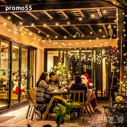 Коледна Светлинна Верига 50м с 250 Диода в Три Цвята Коледна Декорация, снимка 12 - Декорация за дома - 52324240