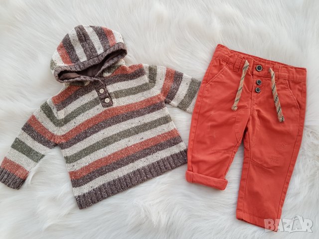 Пуловер TU и ватиран панталон 3-6 месеца , снимка 3 - Комплекти за бебе - 34594920