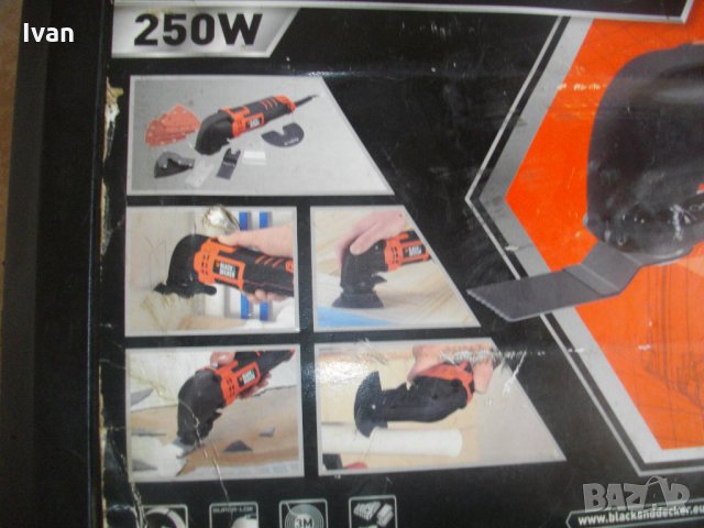 250 Вата-Black Decker MT250-Реноватор-Мулти Инструмент-Отличен-Блек Декер, снимка 6 - Други инструменти - 33194496