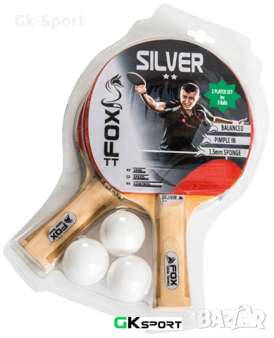 Комплект от хилки за тенис за двама играчи Fox TT Silver 2