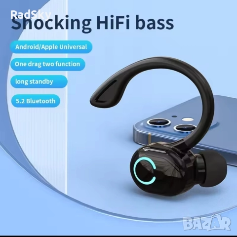 Бизнес хендсфри Bluetooth 5.4 слушалка с микрофон , зареждане usb-c, снимка 3 - Слушалки и портативни колонки - 52245029