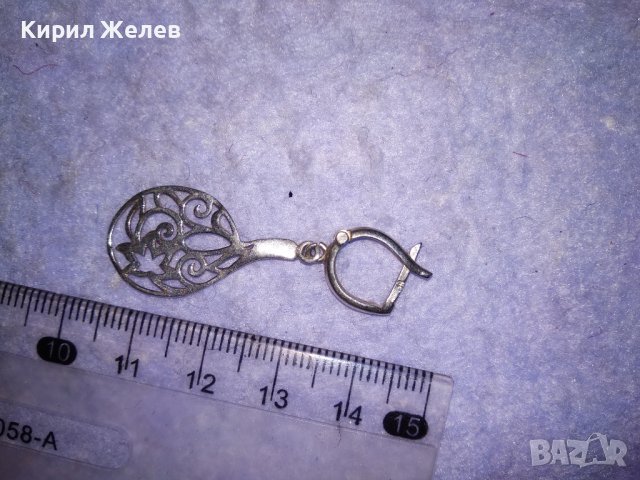 ИЗИСКАНА ЕФИРНА ФЛОРАЛНА АЖУРНА СРЕБЪРНА НЕЖНА ОБЕЦА СРЕБРО 925 с БЯЛА ПОЗЛАТА 34616, снимка 14 - Обеци - 39666008
