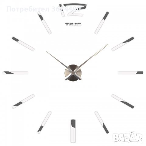 Голям домашен триизмерен стикер часовник, снимка 4 - Стенни часовници - 39956158