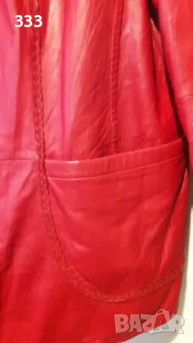 Дамско червено сако /яке / - естествена кожа , снимка 7 - Якета - 50255440