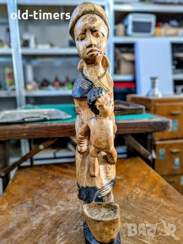 Дървена статуетка , снимка 2 - Статуетки - 53157680