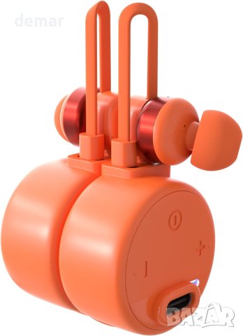 Безжични слушалки AzukiLife, Bluetooth слушалки в ухото с лента за врат и шумопотискащ микрофон