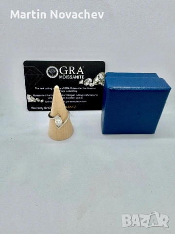 Сребърен пръстен с мойсанит (Диамант) 2.5 карата, снимка 2 - Пръстени - 53540928